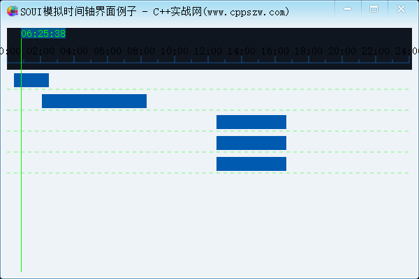 SOUI模拟时间轴界面例子